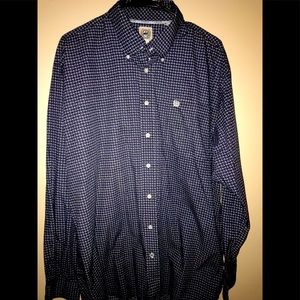 Long Sleeve button up, Cinch, Large, Purple